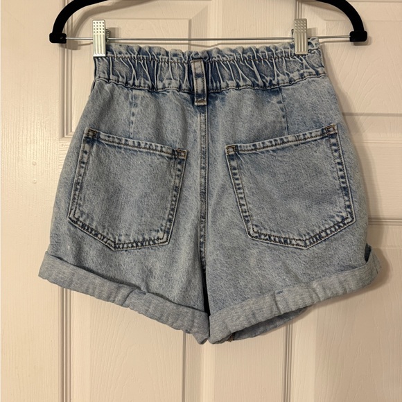 Aeropostale Blue Jean Shorts High-Waisted Mom Shorts - Picture 2 of 4